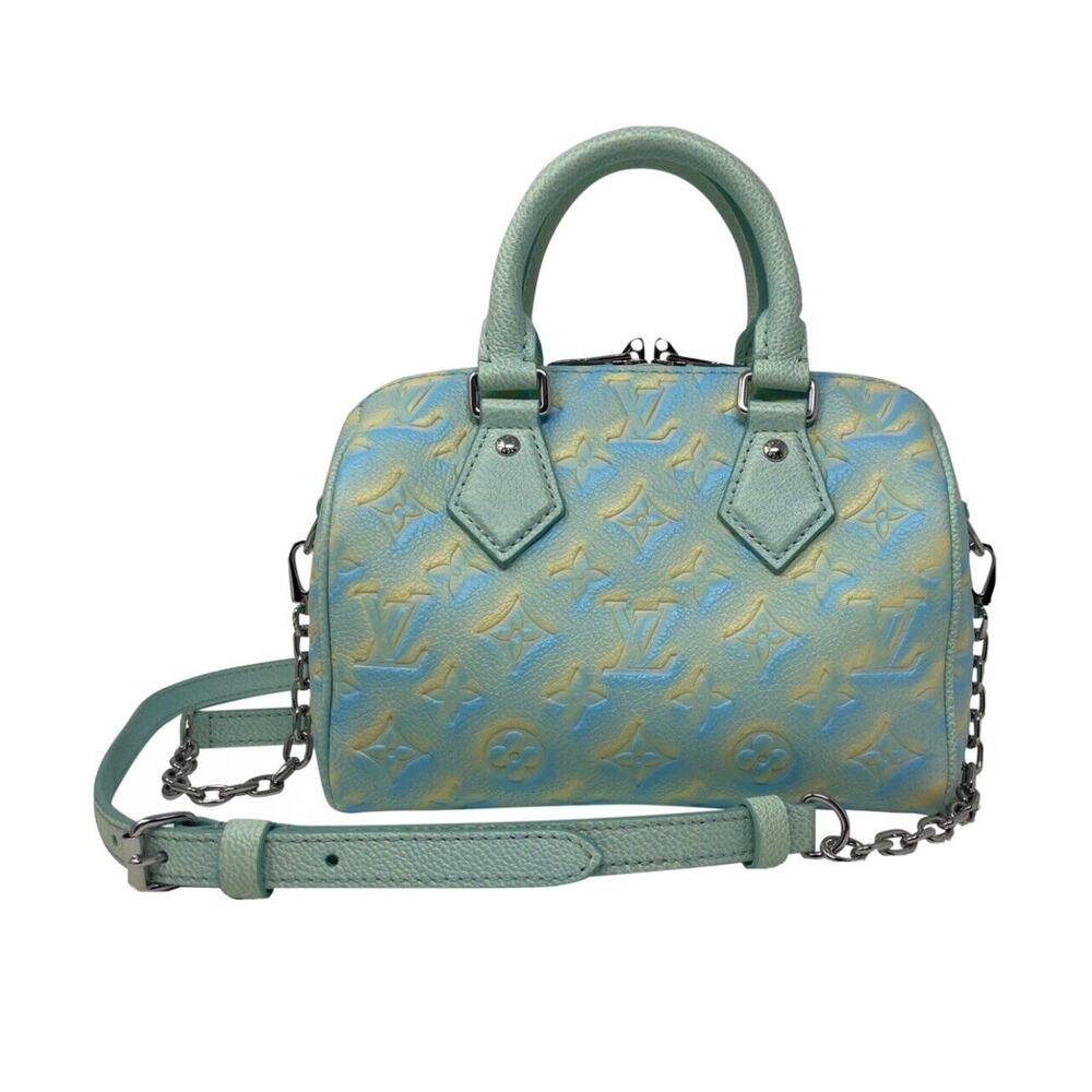 Louis Vuitton Speedy Bandouliere 20 Stardust Collection Green Rare 🦄